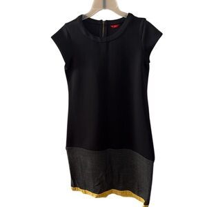 W for Woman Black Yellow Trim Dress